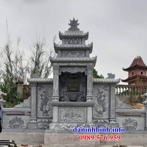 Mẫu lăng thờ chung nghĩa trang gia đình dòng họ bằng đá thiết kế hiện đại tại Nam Định