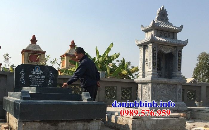 Mẫu lăng thờ chung nghĩa trang gia đình dòng họ bằng đá thiết kế thiết kế đơn giản tại Đắk Lắk