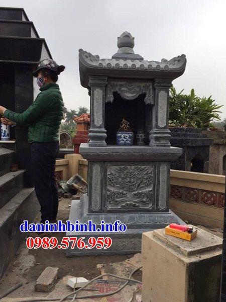 Mẫu lăng thờ chung nghĩa trang gia đình dòng họ bằng đá thiết kế đơn giản tại Quảng Trị