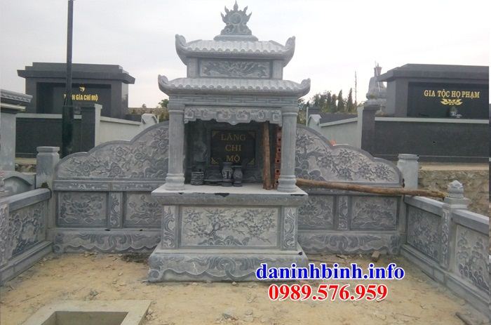 Mẫu lăng thờ chung nghĩa trang gia đình dòng họ bằng đá thiết kế đẹp tại Gia Lai