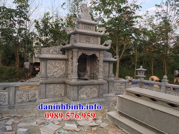 Mẫu lăng thờ chung nghĩa trang gia đình dòng họ bằng đá thiết kế đẹp tại Thừa Thiên Huế