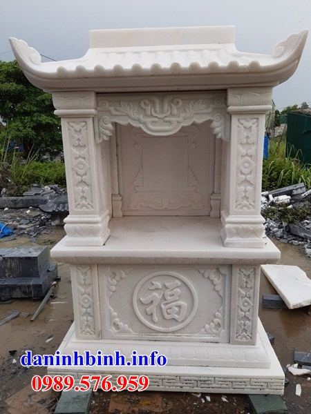 Mẫu lăng thờ chung nghĩa trang gia đình dòng họ bằng đá trắng cao cấp tại Bà Rịa Vũng Tàu