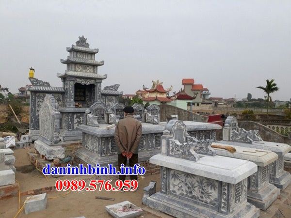 Mẫu lăng thờ chung nghĩa trang gia đình dòng họ bằng đá tại Gia Lai