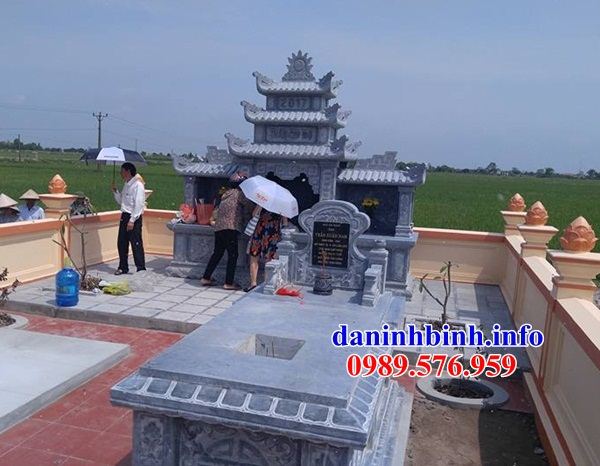 Mẫu lăng thờ chung nghĩa trang gia đình dòng họ bằng đá tại Ninh Bình