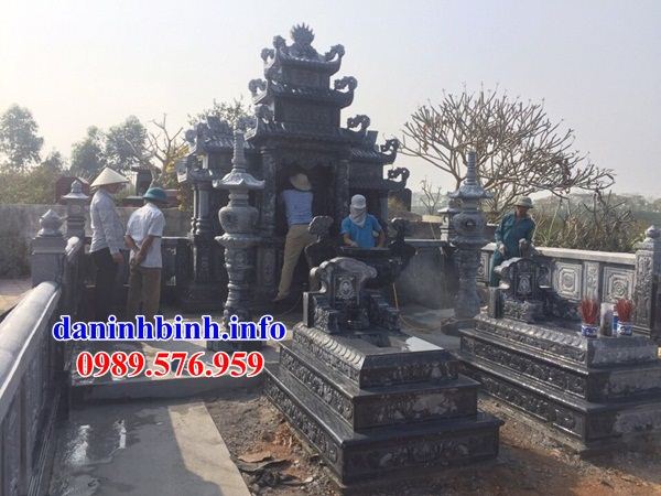 Mẫu lăng thờ chung nghĩa trang gia đình dòng họ bằng đá tự nhiên cao cấp tại Hà Giang