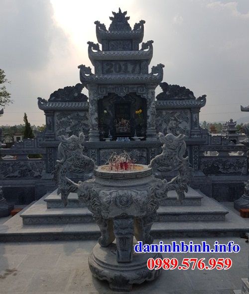 Mẫu lăng thờ chung nghĩa trang gia đình dòng họ bằng đá tự nhiên cao cấp tại Ninh Bình