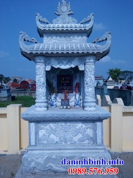 Mẫu lăng thờ chung nghĩa trang gia đình dòng họ bằng đá xanh Thanh Hóa tại Gia Lai