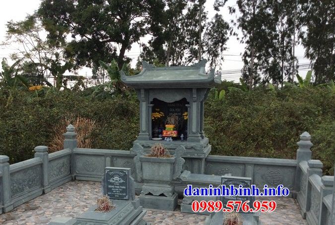 Mẫu lăng thờ chung nghĩa trang gia đình dòng họ bằng đá xanh rêu bán tại Bạc Liêu