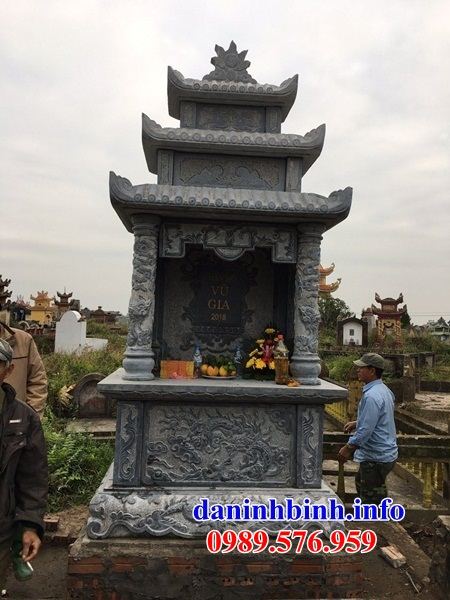 Mẫu lăng thờ chung nghĩa trang gia đình dòng họ bằng đá điêu khắc rồng phượng tại Bà Rịa Vũng Tàu