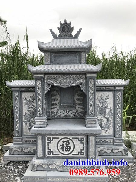 Mẫu miếu thờ chung nghĩa trang gia đình dòng họ bằng đá kích thước chuẩn phong thủy tại Tiền Giang