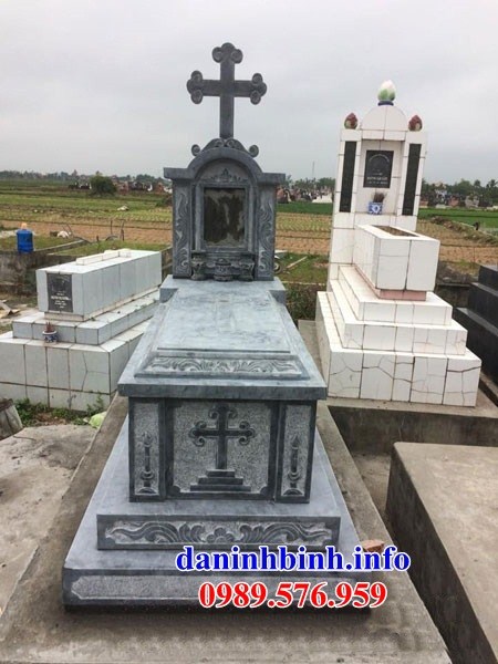 Mộ người theo đạo công giáo thiên chúa bằng đá kích thước chuẩn phong thủy đẹp bán tại Thái Nguyên
