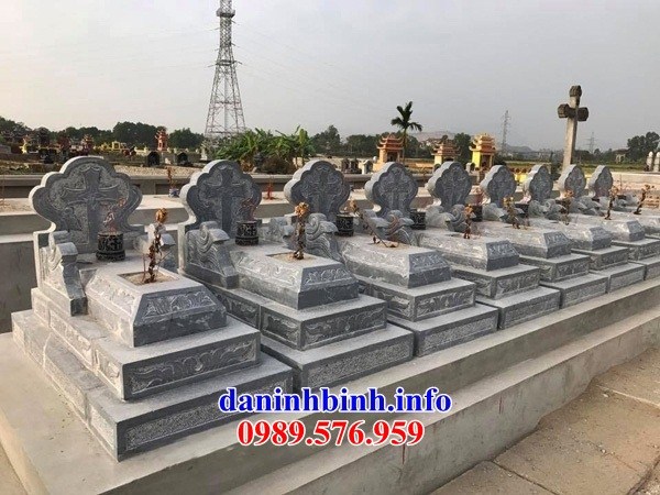 Nghĩa trang lăng mộ đạo thiên chúa công giáo bằng đá cất để tro hài cốt hỏa táng đẹp tại Hà Giang