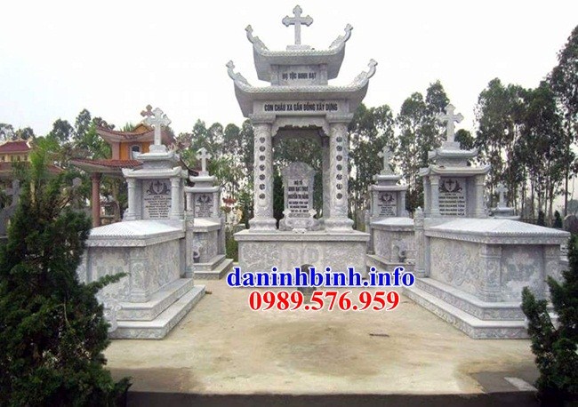 Nghĩa trang lăng mộ đạo thiên chúa công giáo bằng đá nguyên khối đẹp tại Hà Giang