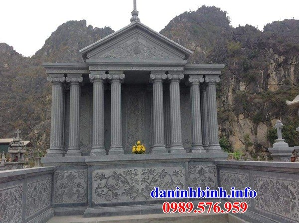 Nghĩa trang lăng mộ đạo thiên chúa công giáo bằng đá thiết kế hiện đại đẹp tại Hà Giang