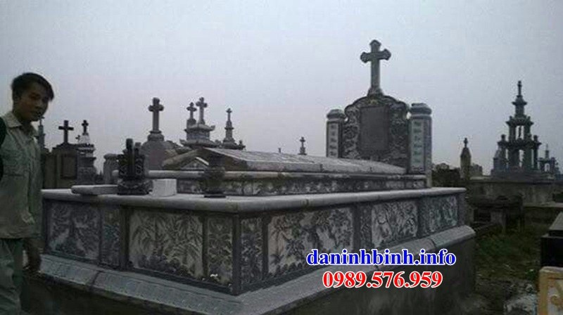 Nghĩa trang mộ công giáo đạo thiên chúa bằng đá mỹ nghệ Ninh Bình tại Phú Yên
