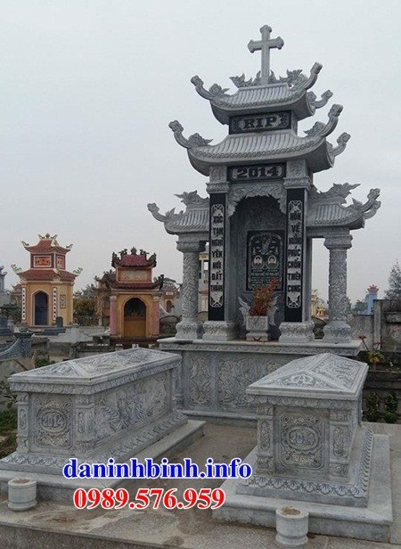 Nghĩa trang mộ đạo thiên chúa công giáo bằng đá tự nhiên đẹp tại Bình Phước