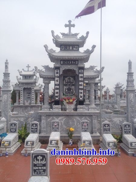 Nghĩa trang mộ đạo thiên chúa công giáo bằng đá xanh Thanh Hóa đẹp tại Bình Phước