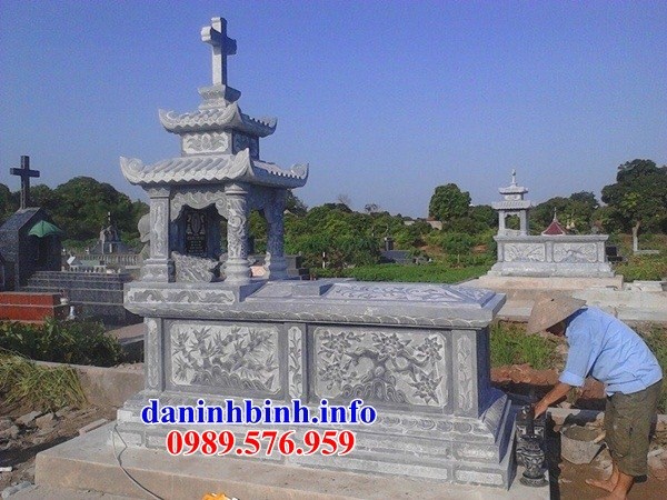 Thiết kế mộ đạo thiên chúa công giáo bằng đá chạm trổ tứ quý bán tại Sài Gòn