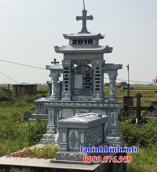 Xây lắp mộ công giáo đạo thiên chúa bằng đá kích thước chuẩn phong thủy tại Đắk Lắk