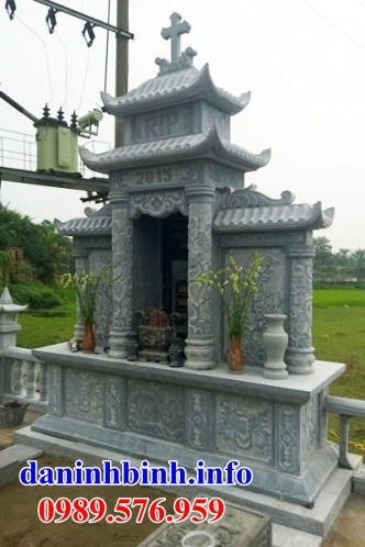 Xây lắp mộ công giáo đạo thiên chúa bằng đá xanh Thanh Hóa tại Đắk Lắk
