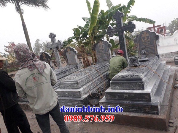 Địa chỉ bán mộ người theo đạo thiên chúa công giáo bằng đá thi công lắp đặt tại Gia Lai