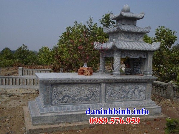Bán báo giá mộ ba mái bằng đá chạm khắc hoa văn tinh xảo đẹp tại Bình Định
