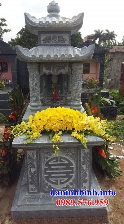 Bán báo giá mộ ba mái bằng đá xanh nguyên khối đẹp tại Bình Định