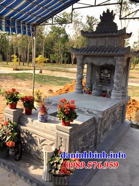 Bán báo giá mộ hai mái bằng đá thiết kế hiện đại đẹp tại Nghệ An