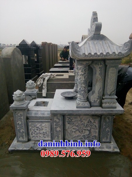 Bán báo giá mộ một mái bằng đá chạm trổ tứ quý đẹp tại Quảng Bình