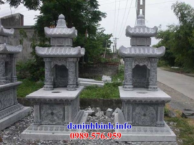 Bán báo giá mộ đôi gia đình hai mái bằng đá thiết kế đơn giản đẹp tại Nghệ An