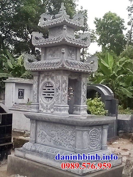 Hình ảnh mộ ba mái bằng đá thiết kế cơ bản bán tại Kiên Giang