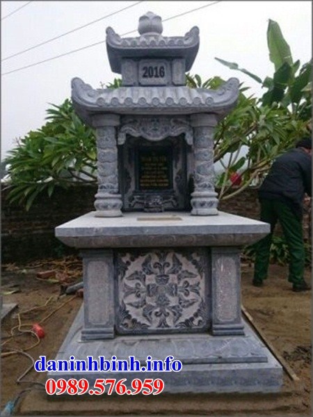 Hình ảnh mộ hai mái bằng đá thiết kế đơn giản bán tại Ninh Bình