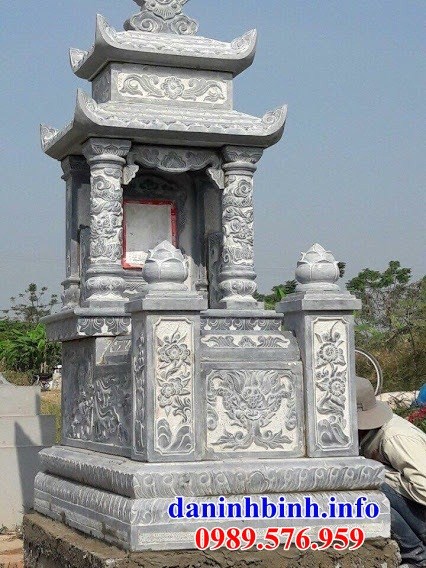 Hình ảnh mộ hai mái bằng đá xanh Thanh Hóa đẹp tại Đắk Nông