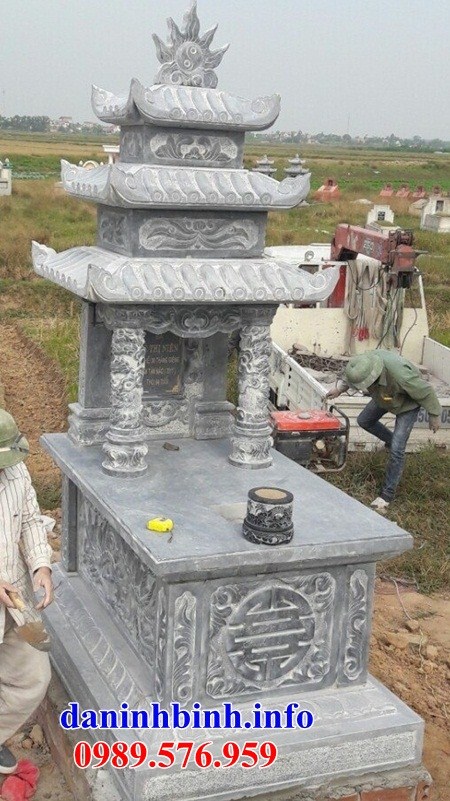 Lăng mộ ba mái bằng đá cất để tro hài cốt hỏa táng bán tại Ninh Bình