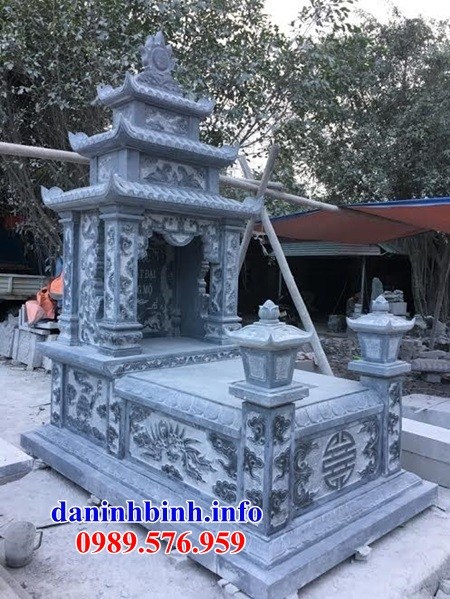 Lăng mộ ba mái bằng đá khối tự nhiên đẹp bán tại Hà Tĩnh