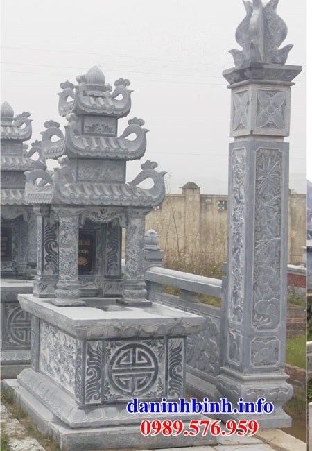 Lăng mộ ba mái bằng đá thiết kế cơ bản đẹp bán tại Hà Tĩnh