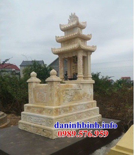 Lăng mộ ba mái bằng đá vàng tự nhiên bán tại Ninh Bình