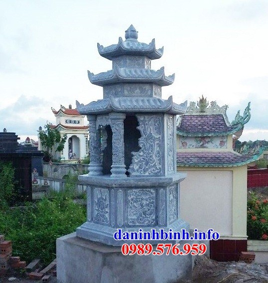 Lăng mộ ba mái bằng đá xanh Thanh Hóa đẹp tại Đồng Tháp