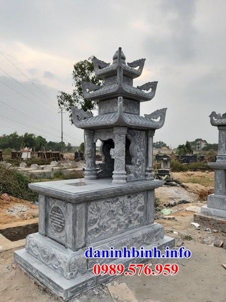 Lăng mộ ba mái để hài cốt bằng đá kích thước chuẩn phong thủy bán tại Vĩnh Long