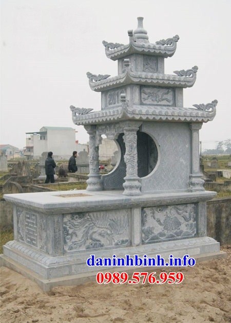 Lăng mộ ba mái để hài cốt bằng đá tự nhiên bán tại Vĩnh Long