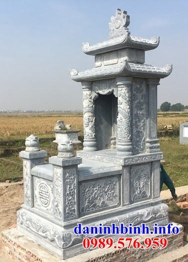Lăng mộ hai mái bằng đá nguyên khối chạm trổ tứ quý bán tại Tuyên Quang