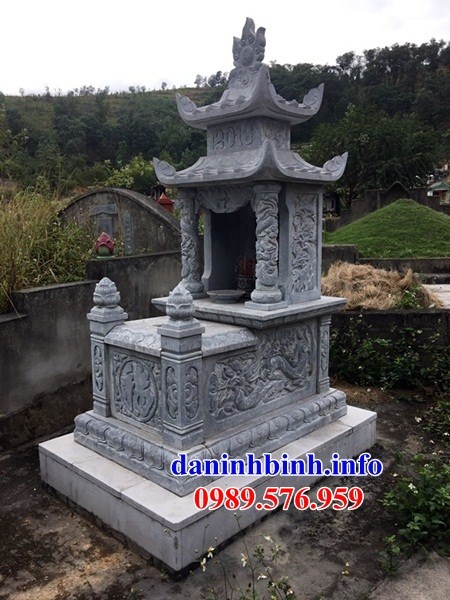 Lăng mộ hai mái bằng đá điêu khắc long phụng bán tại Tiền Giang