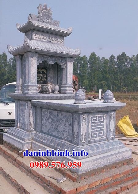 Lăng mộ hai mái bằng đá đá mỹ nghệ Ninh Bình đẹp tại Đồng Tháp