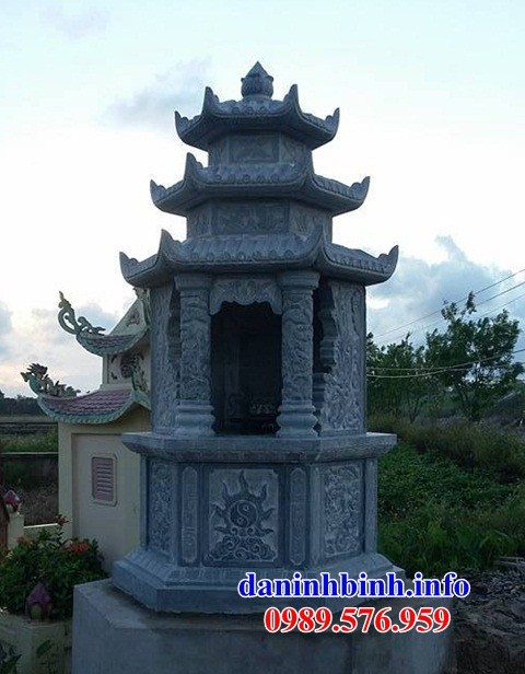 Lăng mộ tháp ba mái bằng đá xanh Thanh Hóa bán tại Ninh Bình