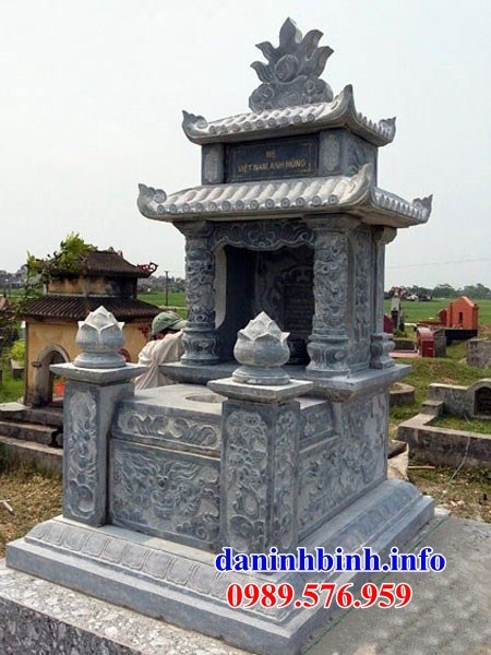 Lăng mộ đá mỹ nghệ hai mái đẹp tại Đồng Tháp