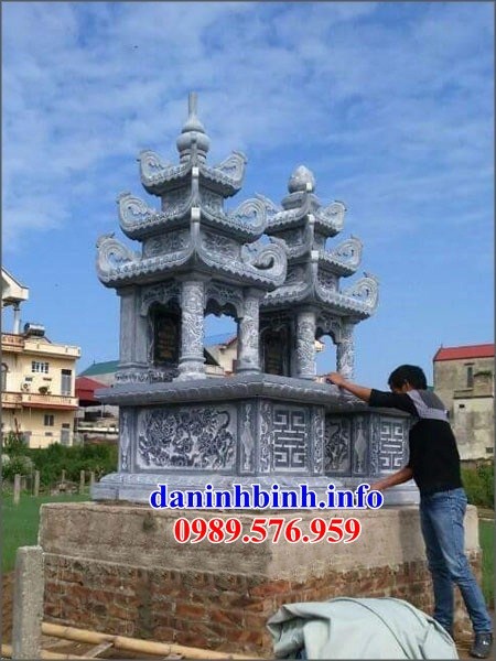 Lăng mộ đôi ba mái bằng đá mỹ nghệ Ninh Bình tại Quảng Nam
