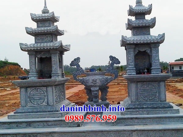 Lăng mộ đôi ba mái để hài cốt bằng đá mỹ nghệ Ninh Bình bán tại Vĩnh Long