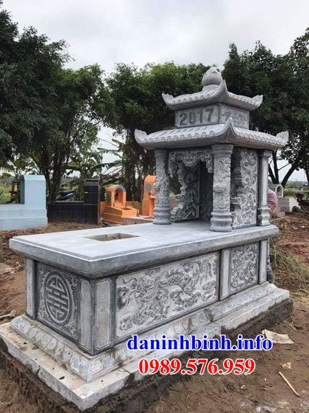 Mẫu mái cất tro cốt bằng đá điêu khắc long phụng tại Cao Bằng