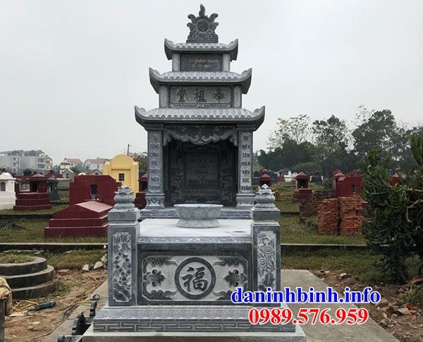 Mẫu mộ ba mái bằng đá kích thước lớn đẹp tại Thừa Thiên Huế