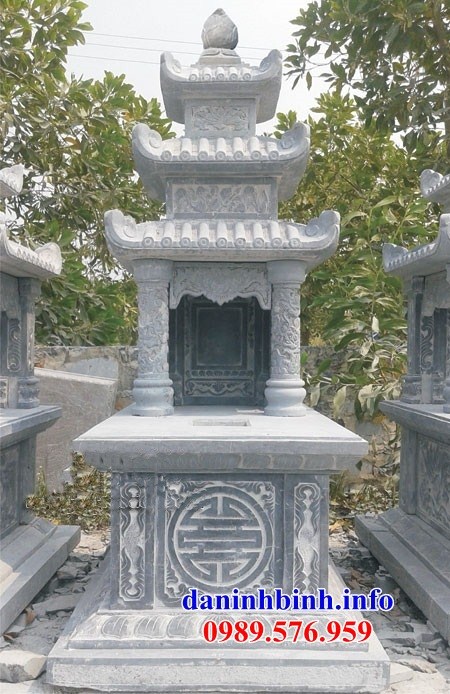 Mẫu mộ ba mái bằng đá thiết kế đơn giản bán tại Khánh Hòa
